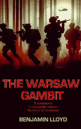 The Warsaw Gambit book cover shows five soldiers on a secret mission